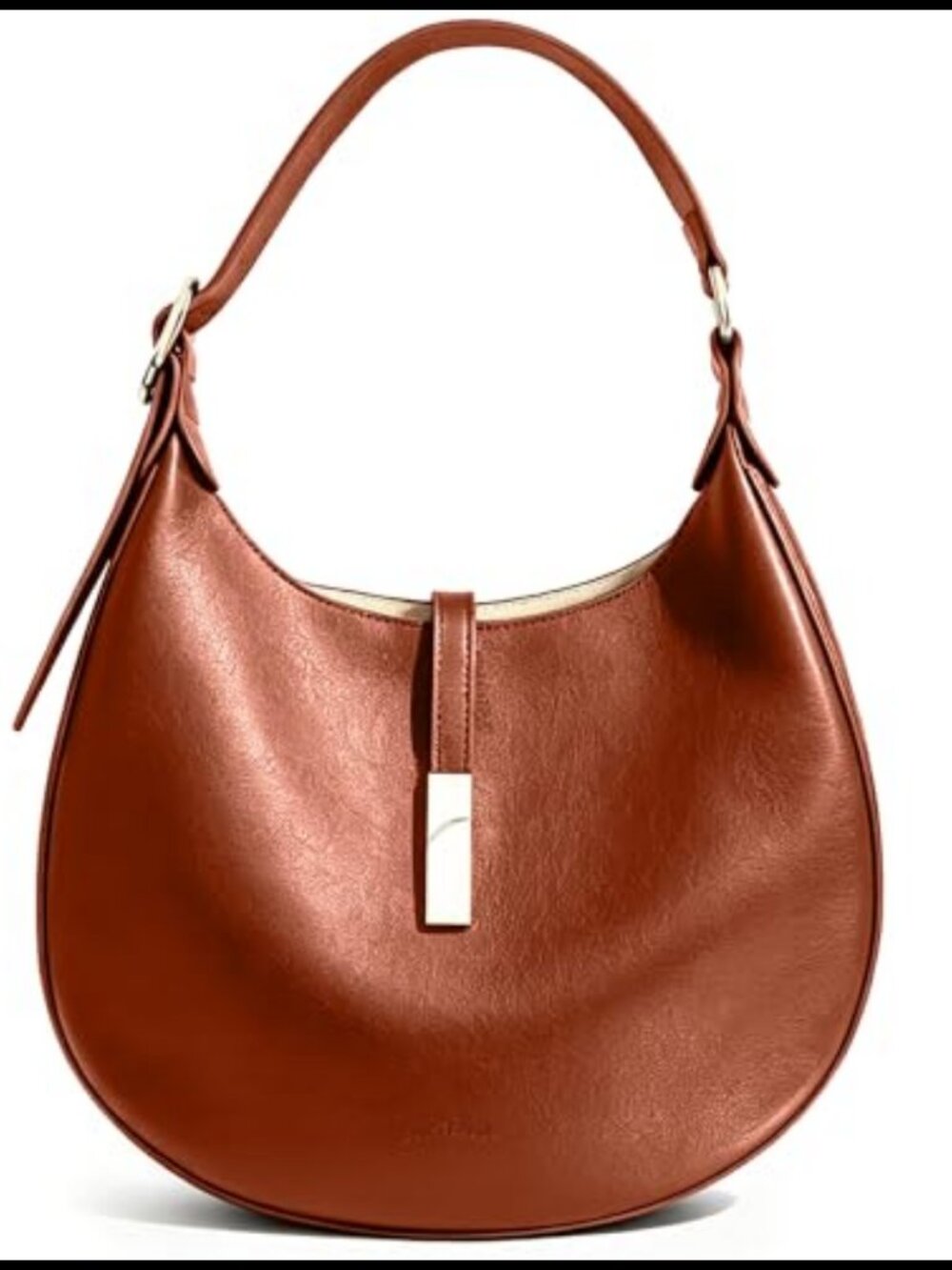 Chinllo Hobo Shoulder Bag Adjustable Strap Snap Closure Purse